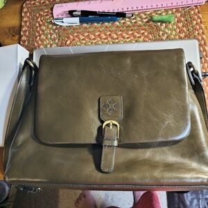 Patricia Nash Olive Green Crossbody Bag And Small Zip Coin Purse.